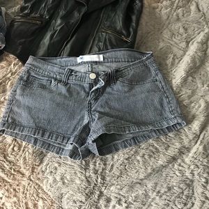 Denim Stripped Shorts